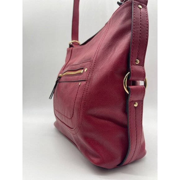 INC INT. CONCEPTS Riverton faux-leather medium women's hobo shoulder bag -Red - Picture 6 of 10